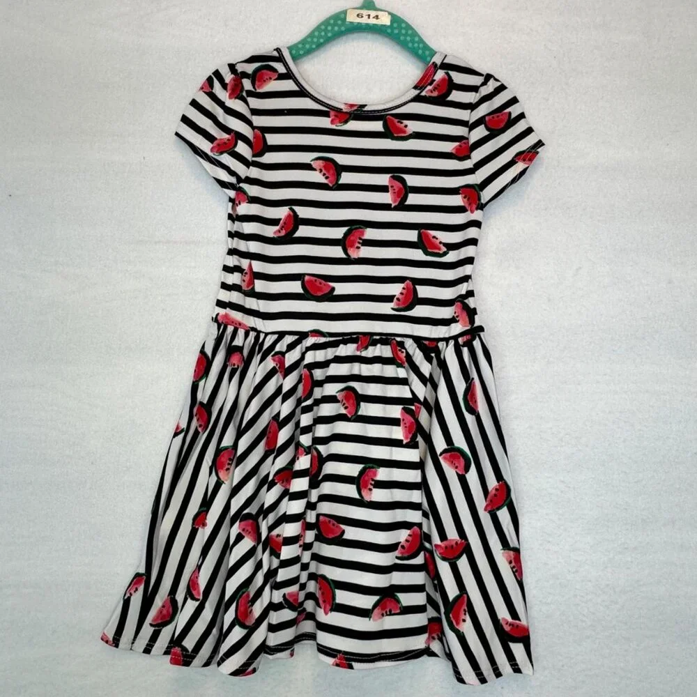 Dotdotsmile Dress Size 2T Black and White With Watermelon Print New with Tags - Picture 6 of 6